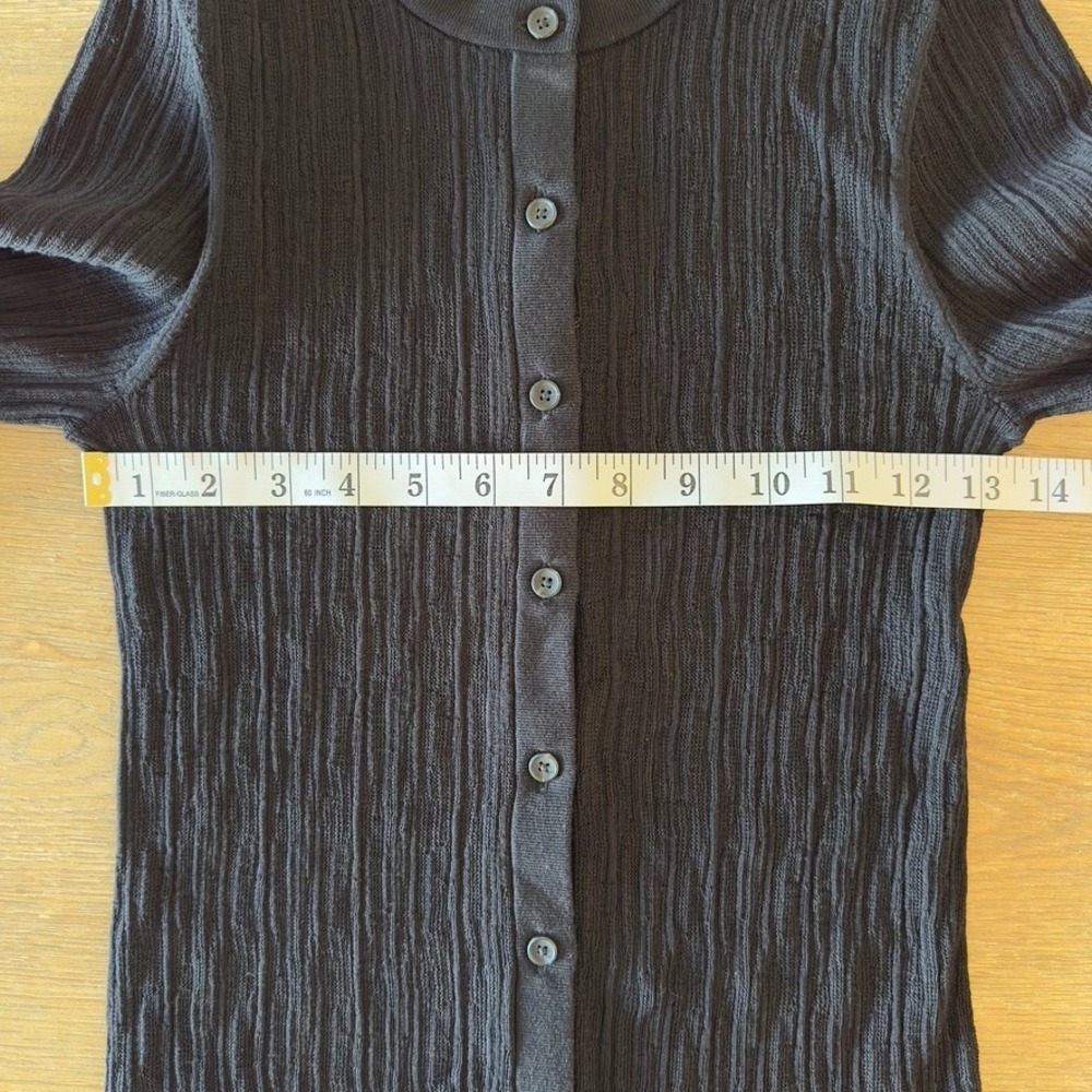 A.L.C. Fisher Fine Cotton Slim Fitting Knit Cardigan-Black-Womens Small-RRP $325 - Picture 7 of 15
